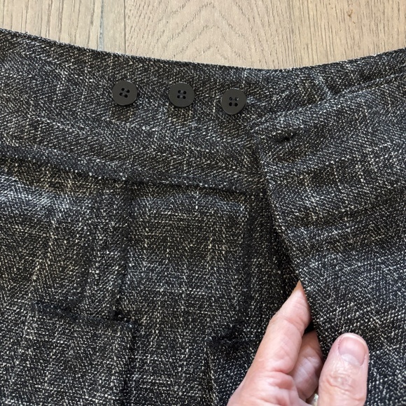 Max Studio Pleated Tweed Mini Skirt - Back/Charcoal Size XL - Picture 8 of 12